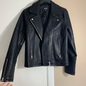 Topshop faux leather jacket